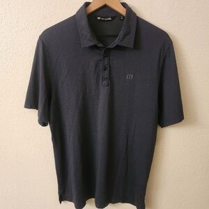 Travis Mathew Gray Golf Polo Shirt Mens Large